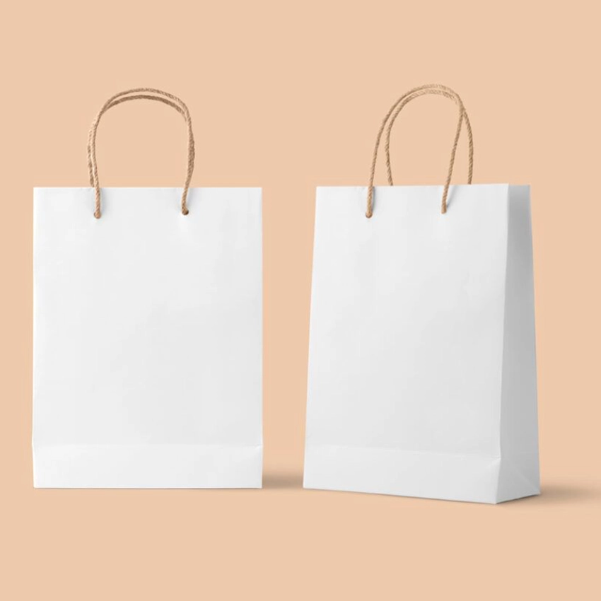 Custom White Paper Bags 5